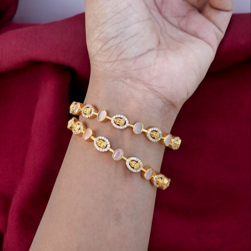 2 pc Baby Pink Bangle Set GL-BA0652-110