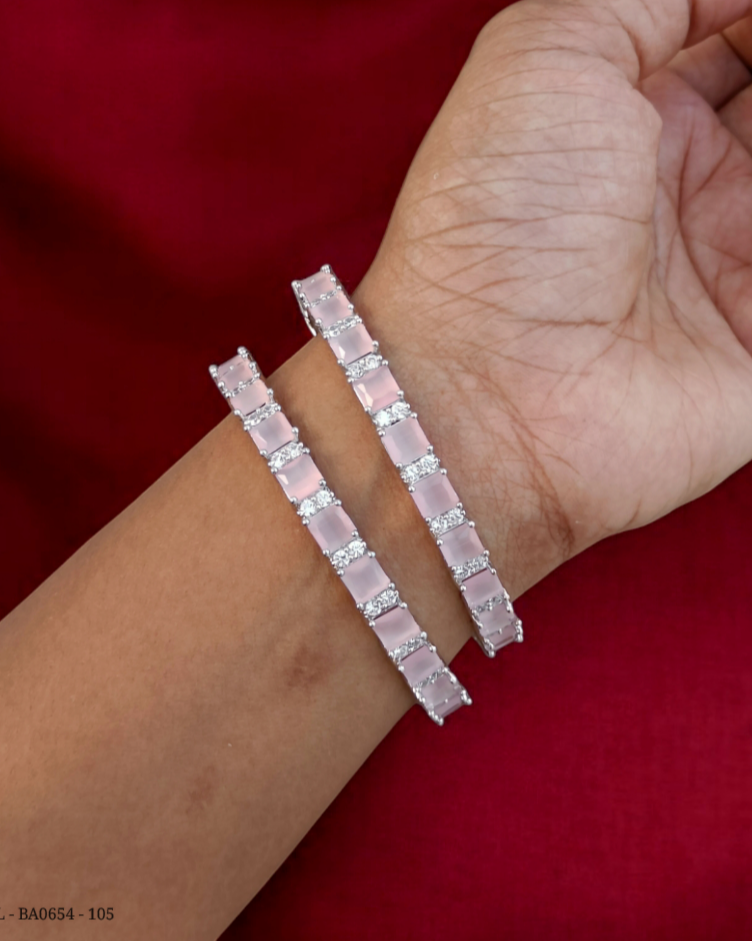 2 pc Set Silver polish bangles GL-BA0654-105