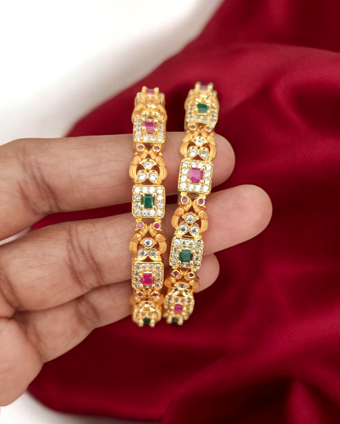 2 Pc set Cz Peacock Bangle GL-BA0667-130