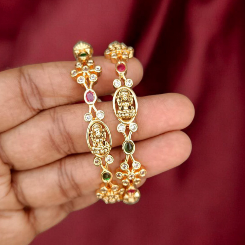 AD Ruby emerald Lakshmi Bangle GL-BA1185-71