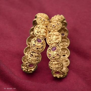 Ram Parivaar 2 Pc Set Temple Bangles  GL-BA1420-150