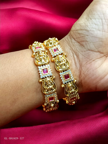 2 Pc Set Ruby Lakshmi Bangles GL-BA1429-127