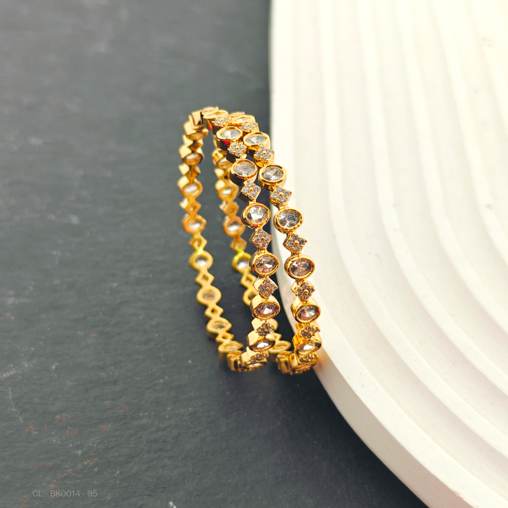 Kids Bangles 2 pc set-Elegant Design AD stone