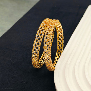 Kids Bangles-Full White Stone Bangles