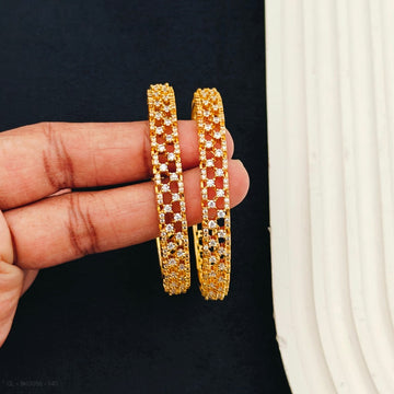 Kids Bangles-Full White Stone Bangles