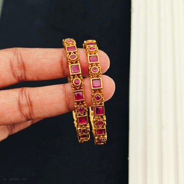 Kids Bangles-Full Ruby Stone Bangles