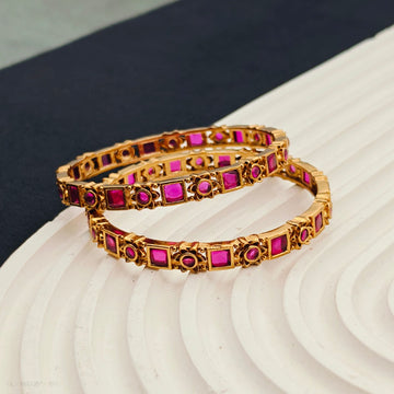 Kids Bangles-Full Ruby Stone Bangles