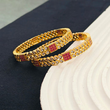Kids Bangles - White Ruby Checker style