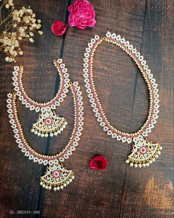 3 set combo Dance Set white red color stones Jewellery  GL-COM2020-200