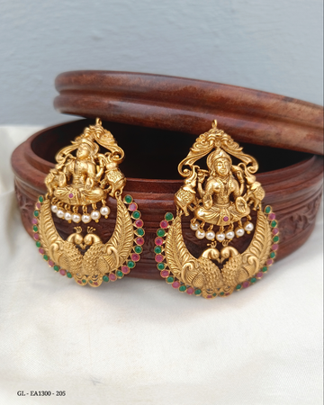 Bridal Temple Chandbalis Earrings GL-EA1300-205