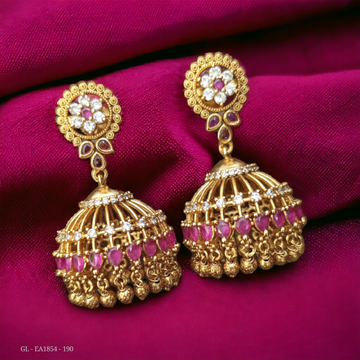 Gold Finish Jhumkas GL-EA1854-190