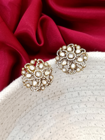 Cz Victorian studs with lock support GL-EA1950-150