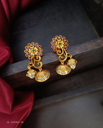 Floral jhumkis style earrings GL-EA1961-64