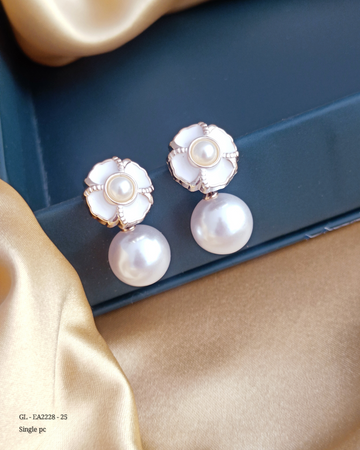 Korean floral Pearl studs GL-EA2228-25