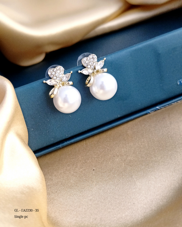 Korean bow Pearl studs GL-EA2230-35