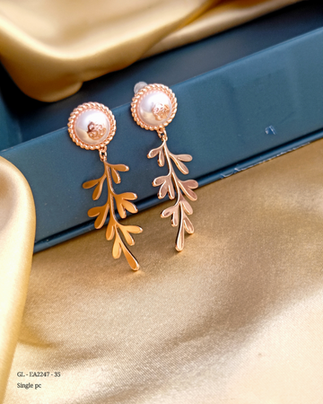 Anti Tarnish Rose gold finish earrings GL-EA2247-35