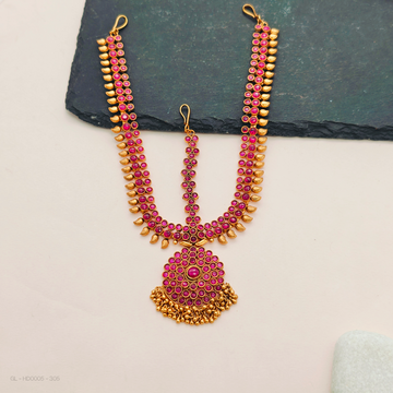 3 line Tikka - Kemp Stone Bridal - Ruby