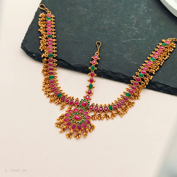 3 line Tikka - Kemp Stone Bridal - Multicolor