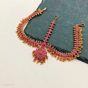 3 line Tikka - Kemp Stone Bridal - Ruby