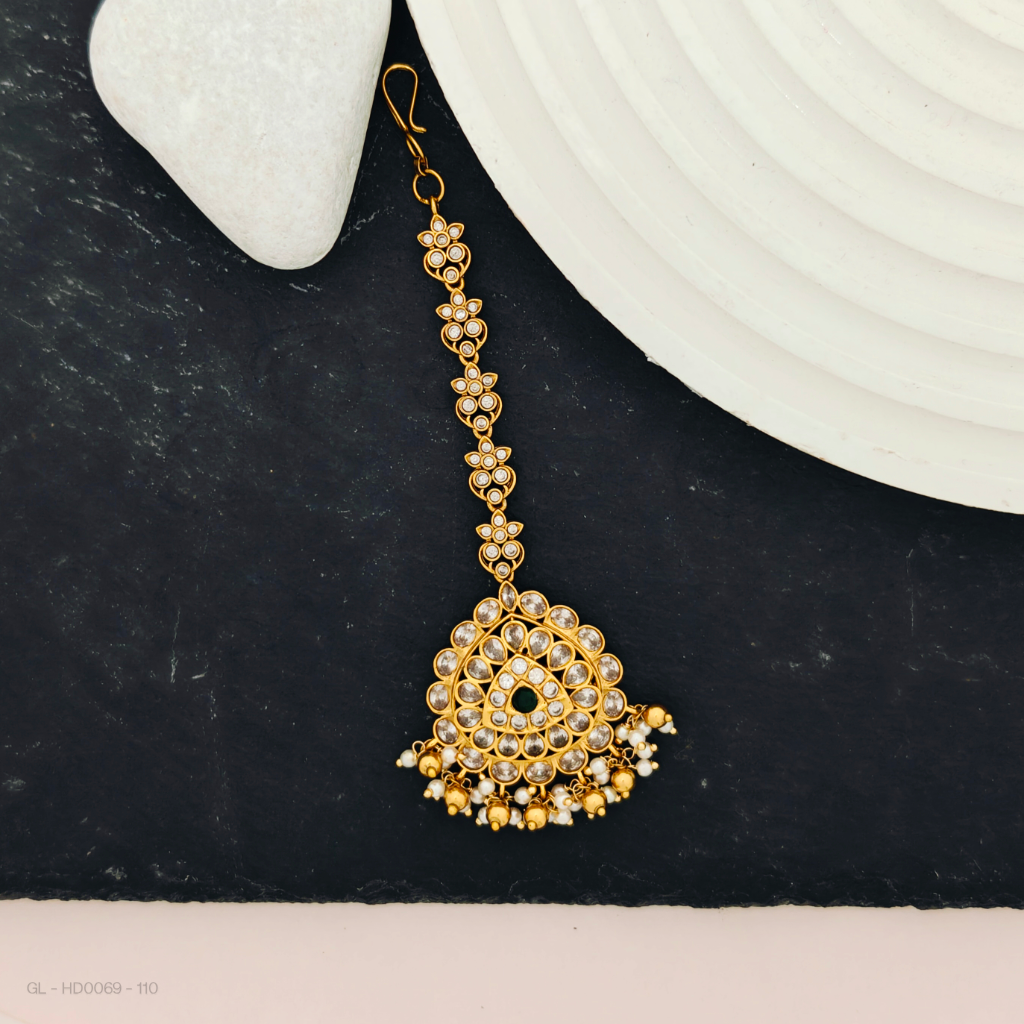 Gold finish Emerald -Ruby Tikka