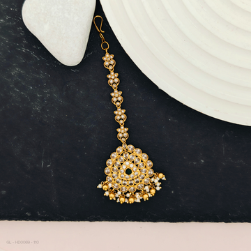 Gold finish Emerald -Ruby Tikka