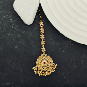 Gold finish Emerald -Ruby Tikka
