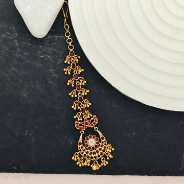 Gold finish Ruby Floral Design Tikka