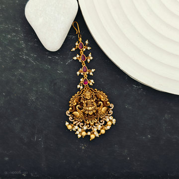 Gold finish Ruby Lakshmi Design Tikka