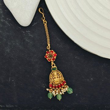 Gold finish Ruby Floral  Design Tikka
