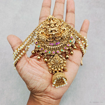 Temple Lakshmi Jada Billa with Earchains/ Maatil