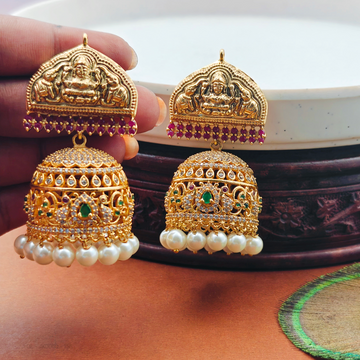 Golden Lakshmi nagas jhumkis