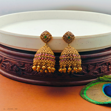 Cz Antique Finish Non temple Jhumka