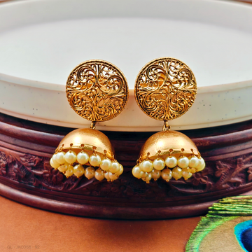 Gold Finish deisgner golden Jhumkas