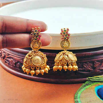 Lakshmi Coin antique Jhumkas