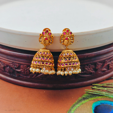 3D Peacock Kemp Jhumkas