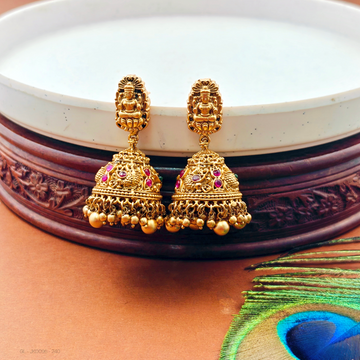Gold Finish Nagas Temple Jhumkas