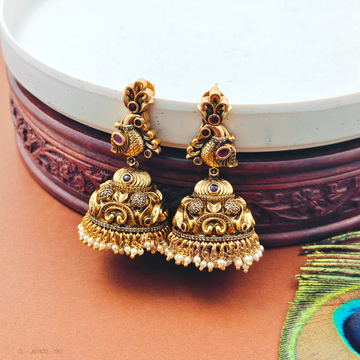 Matt Gold Finish Jhumkas