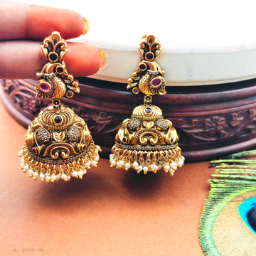 Matt Gold Finish Jhumkas