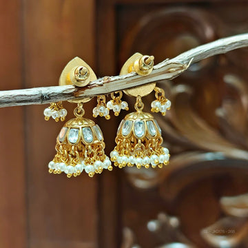 Jadau Kundan Jhumkas - Design 4