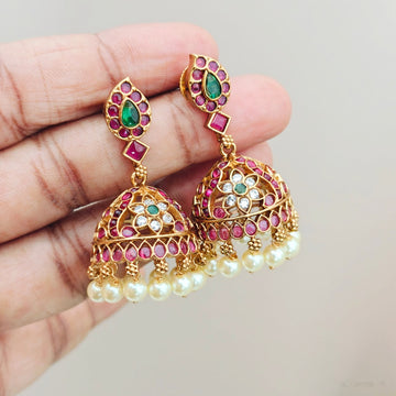 Ruby Green lightweight jhumkas