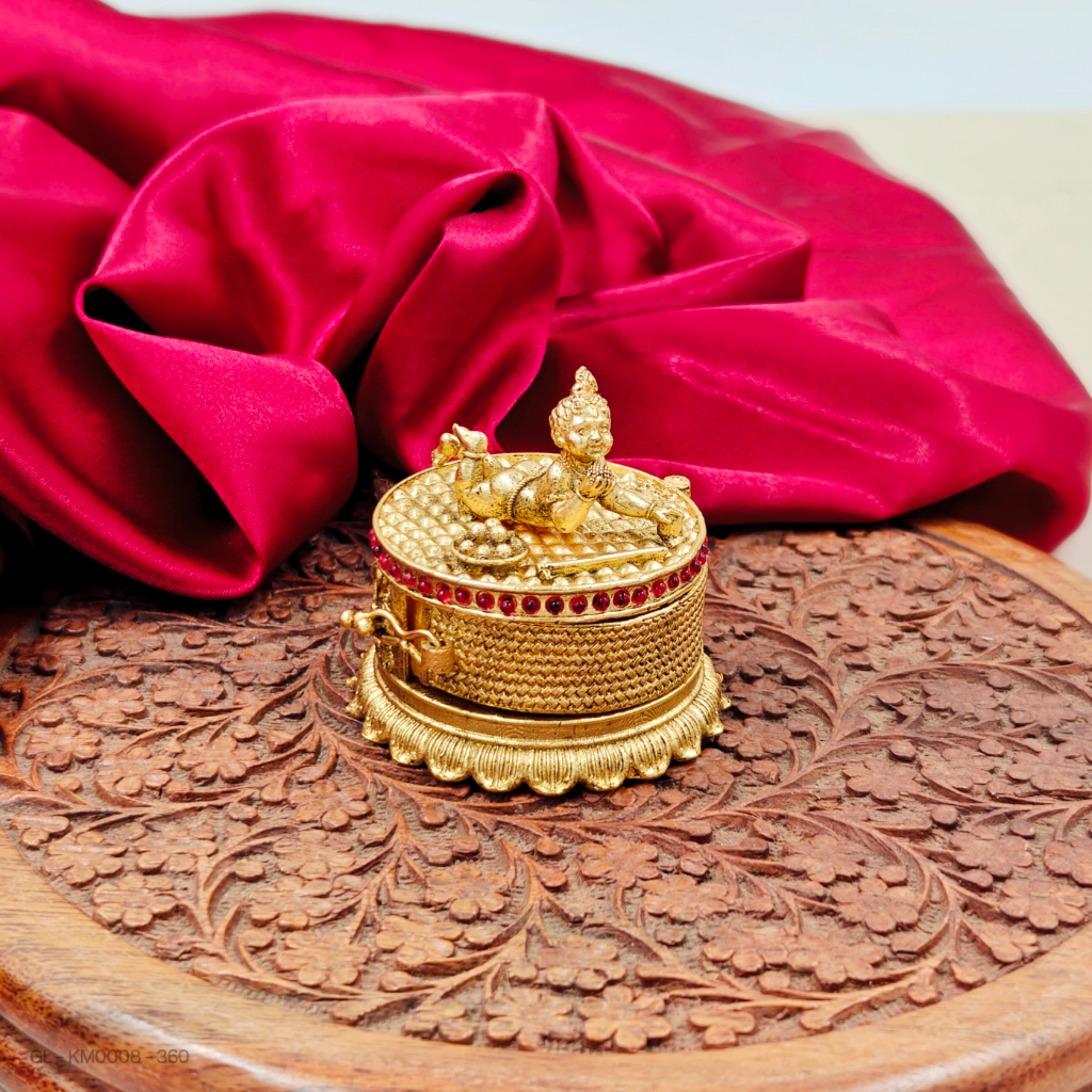 Lord Little  Krishna Kumkum Box