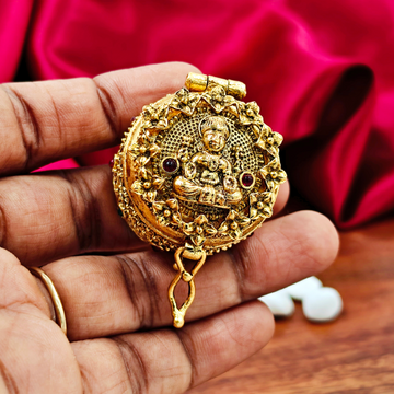 Lakshmi kumkum box with ruby stone