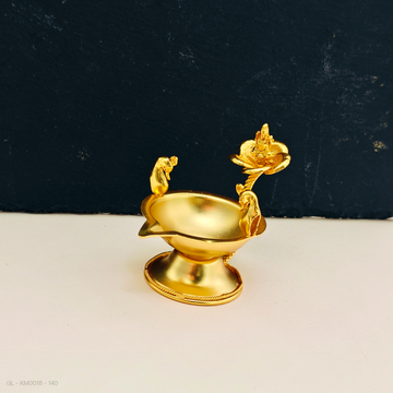 Gold Plated Brass Pooja lamp