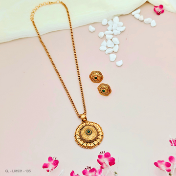 Golden Floral Locket set