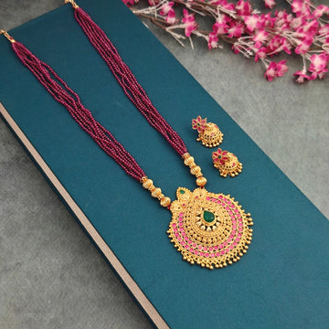 Kemp Locket Set - Green beads Mala