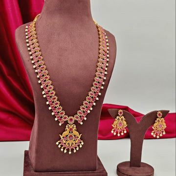 Cz Ruby Long Necklace set