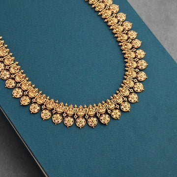 Pearl Traditional Long Coin Necklace