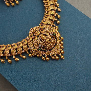 Lakshmi Long Temple Necklace Set