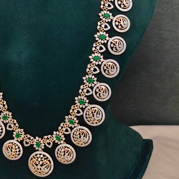 American diamond Coin Necklace Set