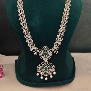 American diamond Chaandbali Necklace Set